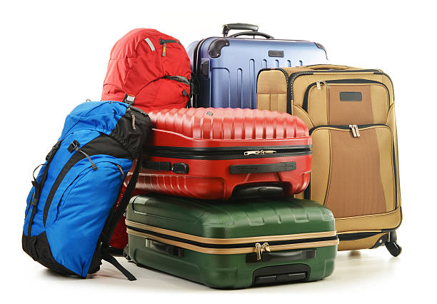 istock Suitcases and rucksack isolated on white 533209541
