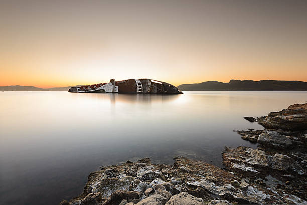 istock Mediterranean Sky Shipwreck at sunrise 533212449