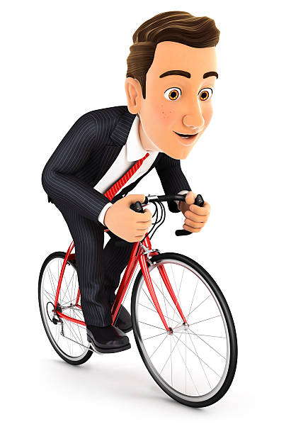 istock 3d businessman riding a bike 533223168