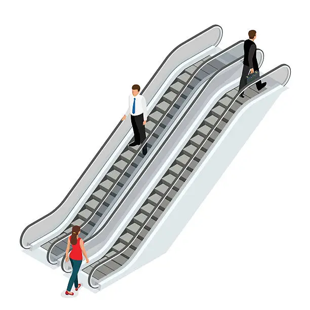 Vector illustration of Escalator