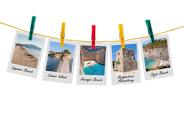 istock Five photos of Zakynthos on clothesline 533224614