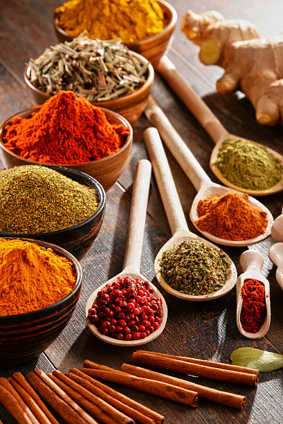 istock Variety of spices on kitchen table 533225122