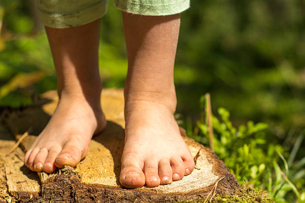 istock Bare feet in the woods 533225404