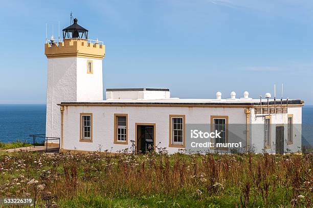 Duncansby Head Lighthouse Scotland Stock Photo - Download Image Now - 2015, Blue, Building Exterior