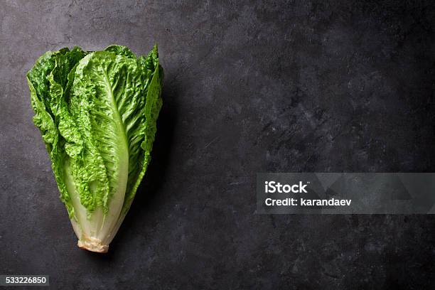 Romaine Lettuce Salad Stock Photo - Download Image Now - Romaine Lettuce, Lettuce, Salad
