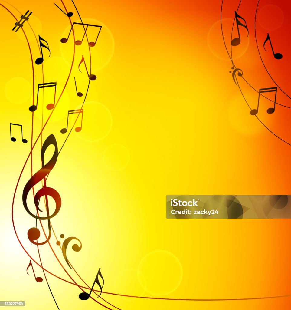 Basic Musical Background Abstract Musical Background With Notes Stock Illustration - Download ...