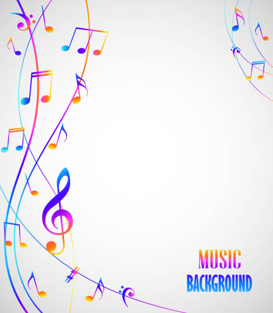 Basic Musical Background 50+ Simple Single Color Music Background With Notes And Treble Clef ...