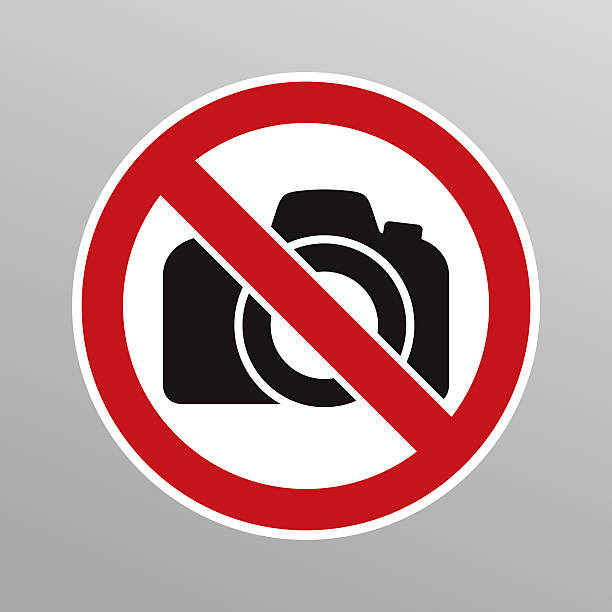ilustraciones, imágenes clip art, dibujos animados e iconos de stock de ninguna señal de la cámara - prohibido fotos