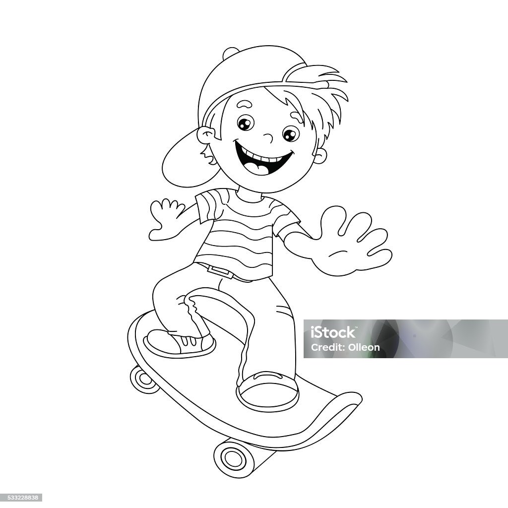 Ilustración de Para Colorear Página Descripción De Niño De Historieta En Monopatín y más Vectores Libres de Derechos de Actividad - iStock Ilustración de Para Colorear Página Descripción De Niño De Historieta En Monopatín y más Vectores Libres de Derechos de Actividad - iStock
