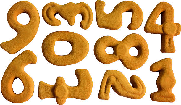 istock Set of yellow clay numbers isolated 533230637
