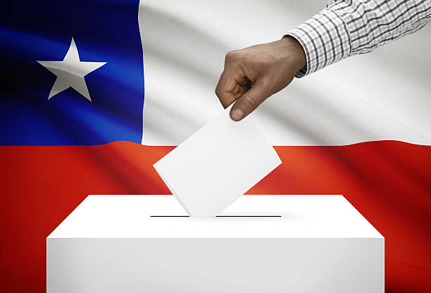 istock Ballot box with national flag on background - Chile 533231265