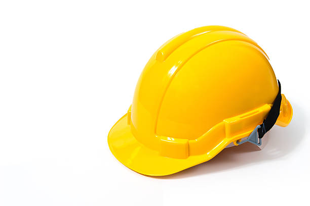 Yellow safety helmet stock photo