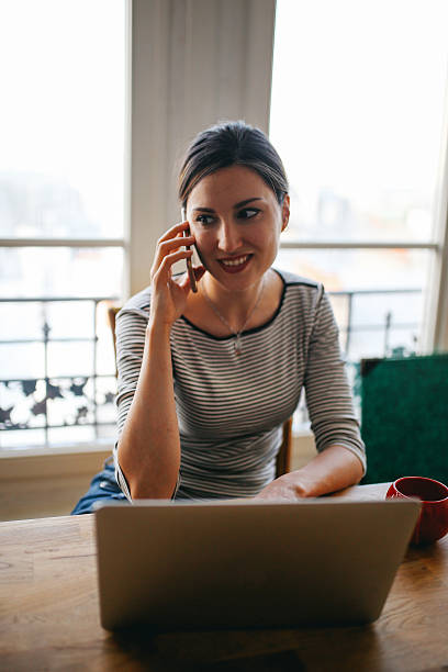 istock Young freelancer woman working in her Parisian apartment 533231790