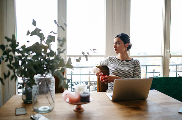 istock Young freelancer woman working in her Parisian apartment 533232138