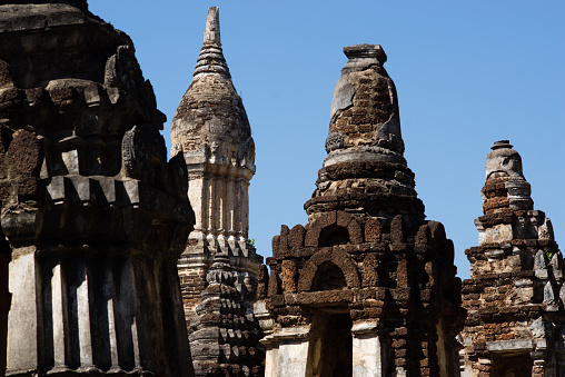Wat Chedi Chet Thaew (Temple with seven rows of chedis), Si Satchanalai, Sukhothai, Thailand
