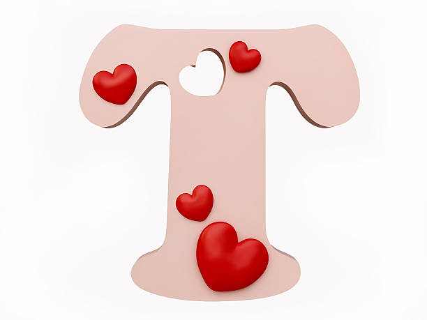 Heart Alphabet Letter T Stock Photo - Download Image Now - 2015, Alphabet,  Capital Letter - iStock