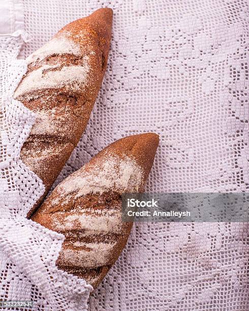 French Bread Baguette On Stock Photo - Download Image Now - 2015, Baguette, Baked