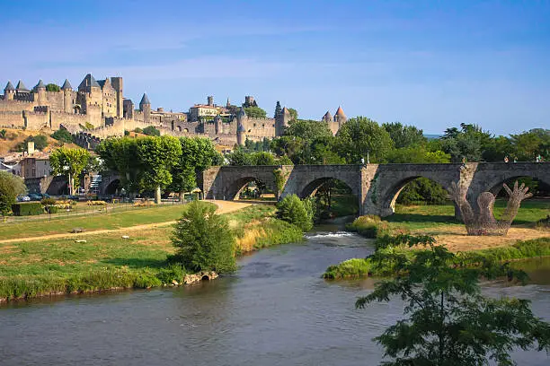 Photo of View of the old town Carcassonne, Southern France.