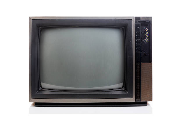 istock Vintage Television with shadow on white 533233828