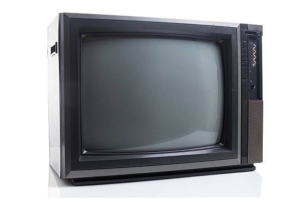 istock Vintage Television with shadow on white 533233888