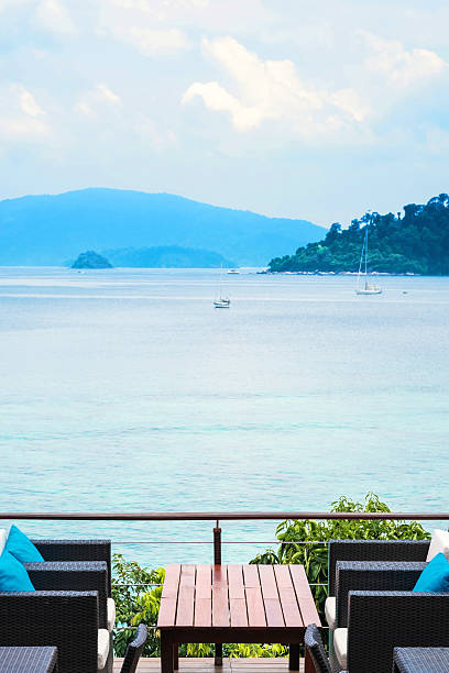 istock Resort lounge seating with beautiful ocean view 533234010