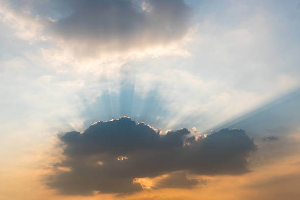 istock Beautiful clouds with ray of sunlight 533237254