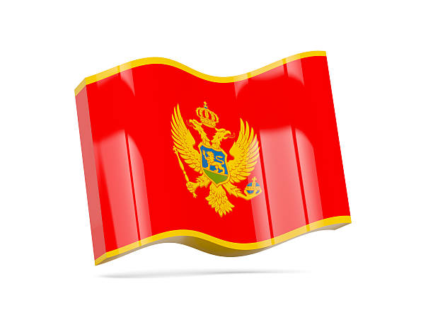 istock Wave icon with flag of montenegro 533237452