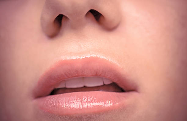 istock Sensual mouth. Soft lipstick. Macro 533240907