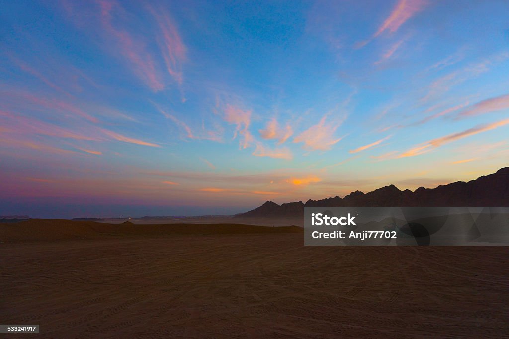 sunset in the desert 2015 Stock Photo