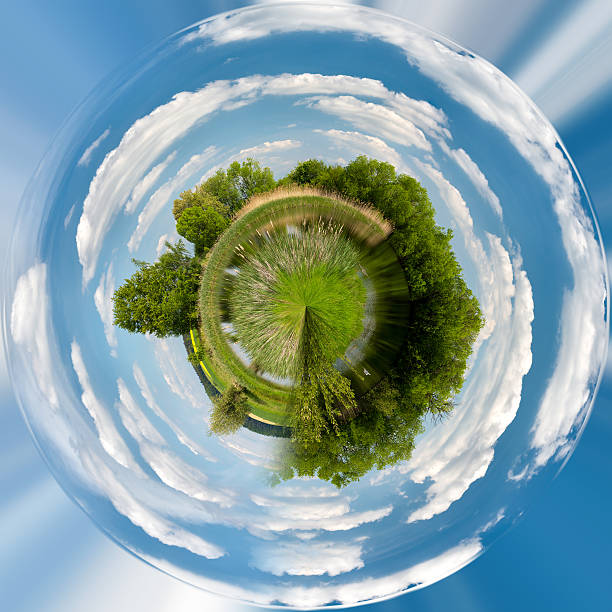 istock Beautiful summer rural landscape, tiny planet 533242116