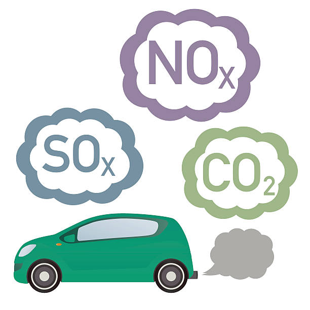 дизель автомобиля и выхлопных газов, изображение иллюстрация - oxide stock illustrations