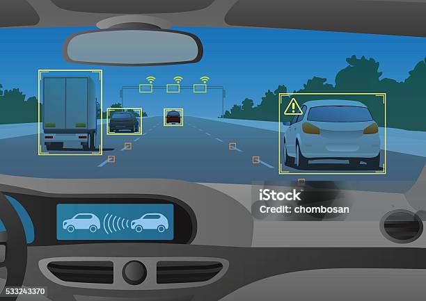 Head Up Display And Various Information Stock Illustration - Download Image Now - Driving, Assistance, Order