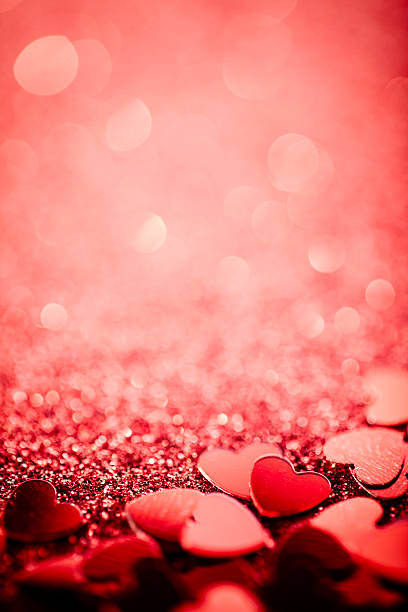 istock Glitter hearts - Defocused Bokeh Valentine's Day Love Background Card 533244003