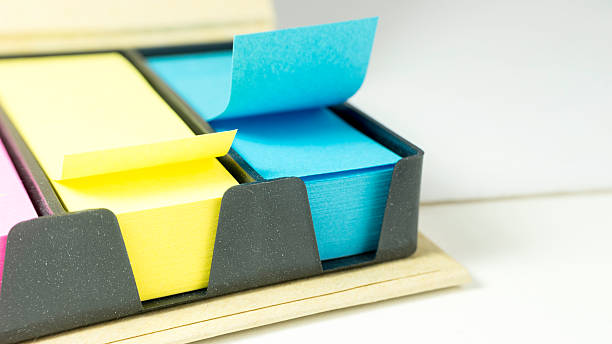 istock Multi-coloured block of sticky note with pencil 533246043