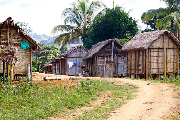 istock Typical malgasy village - african hut, poverty in madagascar 533247435