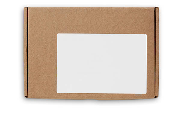 caixa postal com caminho de recorte - parcel label imagens e fotografias de stock