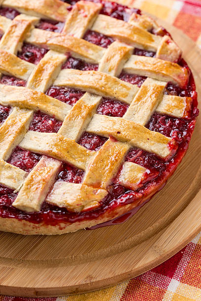 istock delicious cranberry and apple pie with rest 533248143