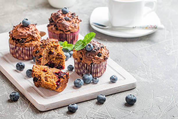 istock Carrot muffins with blueberrie 533248386