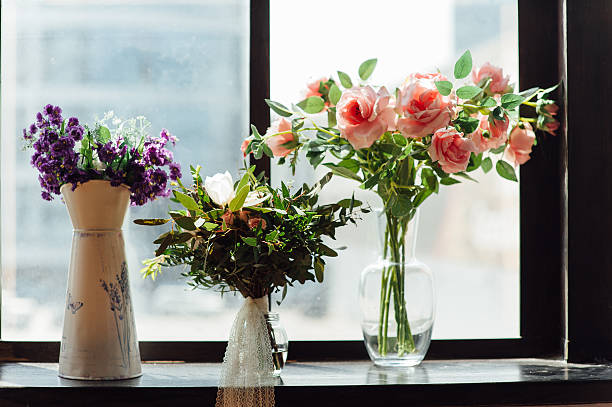 istock beautiful modern wedding bouquet on wooden planks 533248444