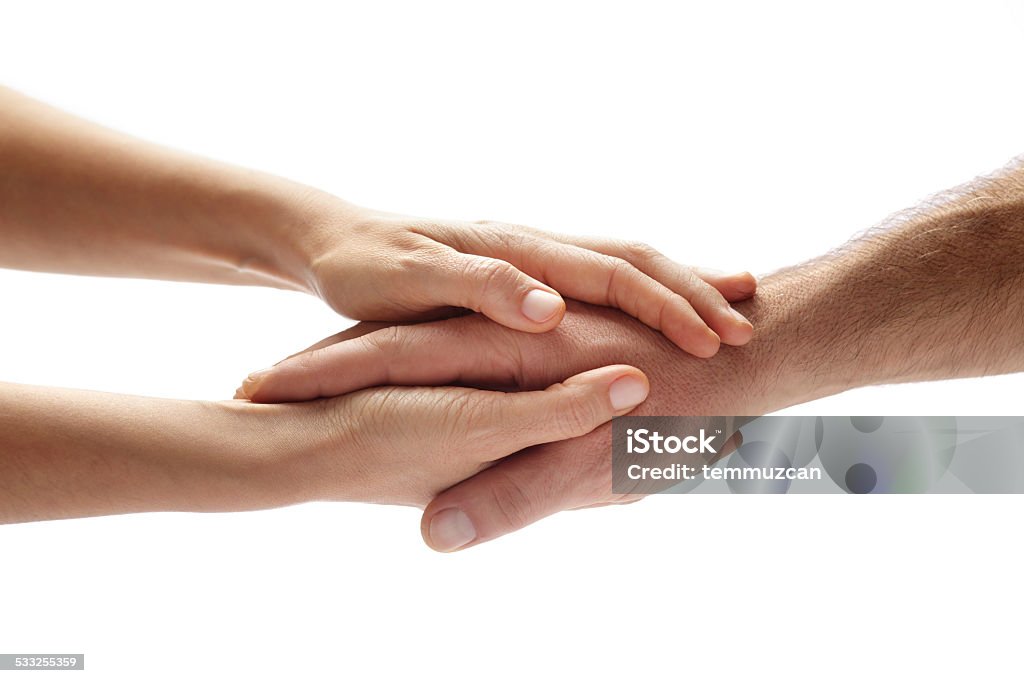 Hands Holding hands. Cut Out Stock Photo