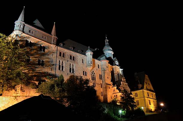 istock Marburg castle at night 533255571