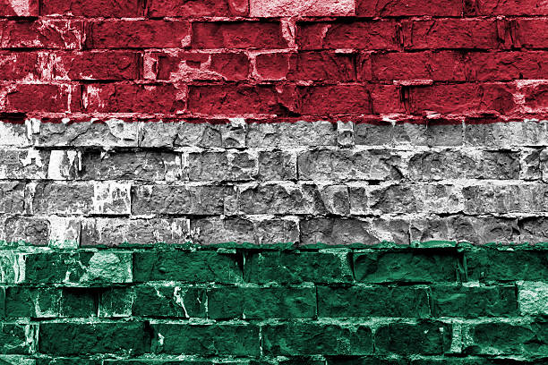 istock Flag of Hungary painted on brick wall 533257093