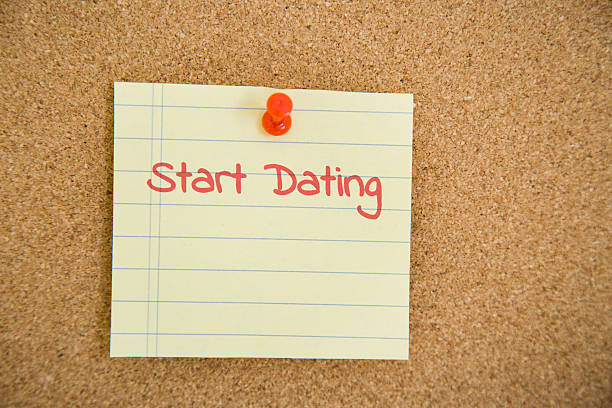 istock Start Dating Texts on Small Paper Pin on Board 533258657