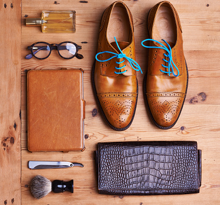 Shot of a group of men's accessories