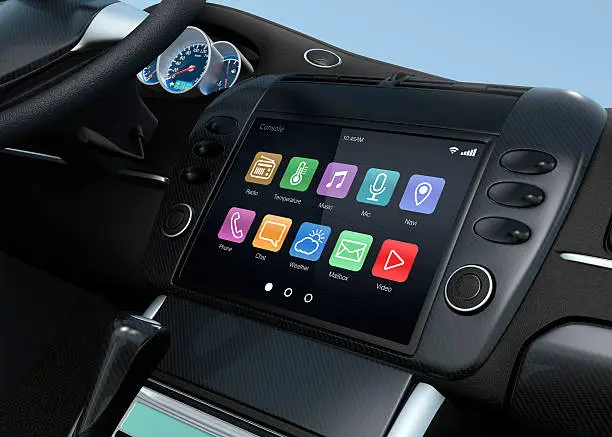 Photo of Smart touch screen multimedia system for automobile.