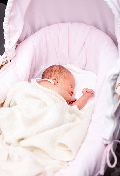 istock Newborn baby in a bassinet 533260725