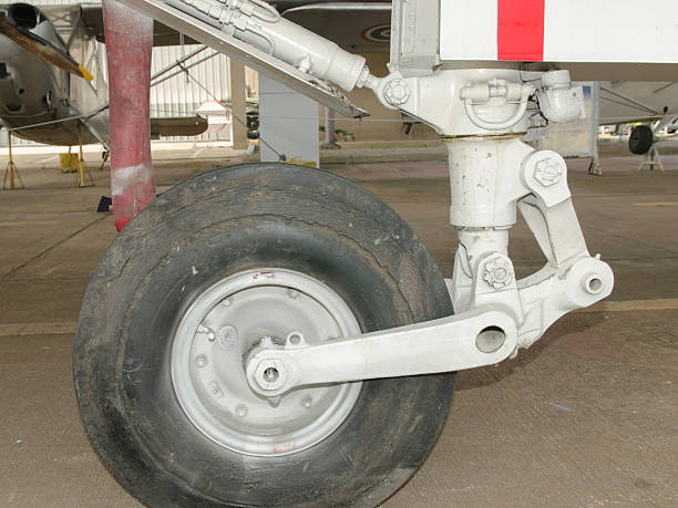 istock Wheel of old aircraft 533261957