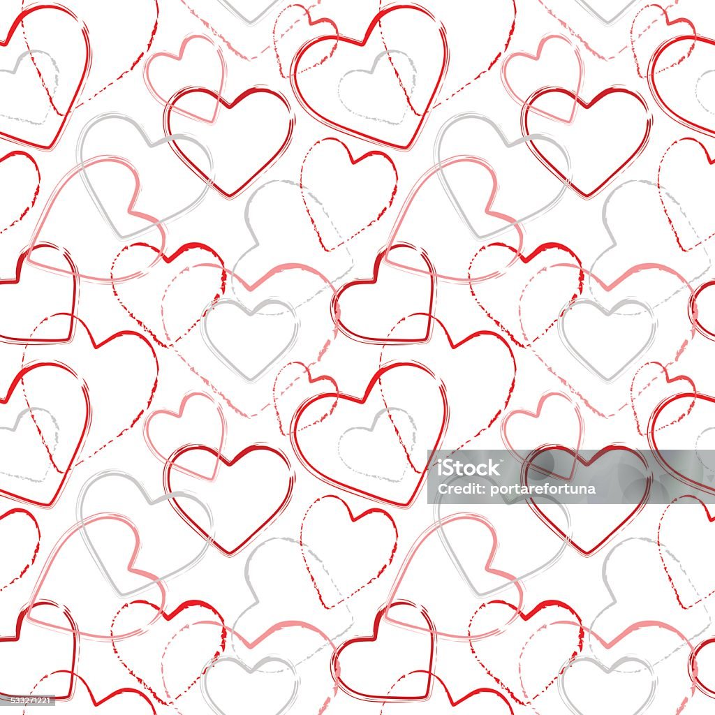 Color grunge romance seamless pattern. Color grunge romance seamless pattern. Abstract background with hand drawn hearts. Vector watercolor hearts background. 2015 stock vector