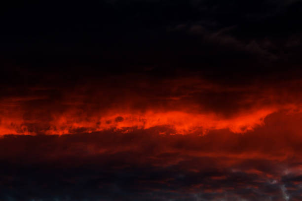 istock Beautiful nature background - red sunset, bright sun. Scenic view 533272371