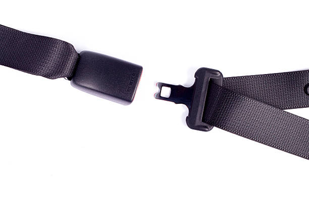 istock Opened seat belt. All on white background. 533273431